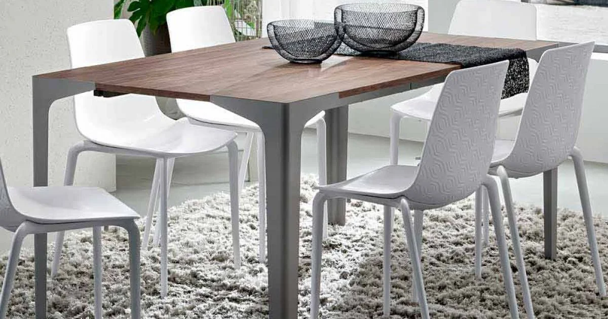Tavolo Allungabile Fino a 222 cm in Hpl Effetto Legno Made in Italy - Vulcano