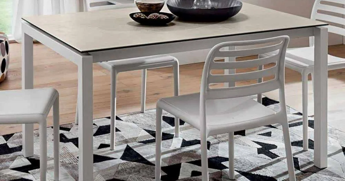 Tavolo Allungabile Fino a 238 cm in Laminam e Metallo Made in Italy - Remigio
