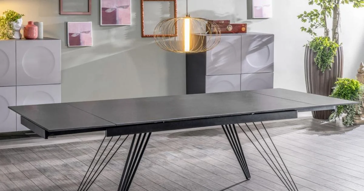 Tavolo Allungabile fino a 240 cm in Ceramica e Metallo - Bouquet