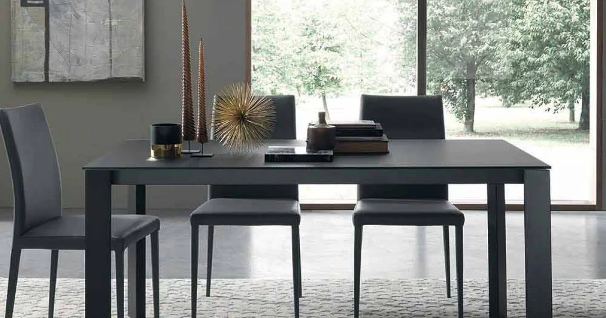 Tavolo Allungabile Fino a 250 cm con Piano in Vetro Made in Italy - Pitagora