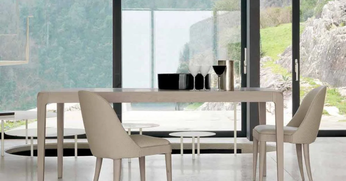 Tavolo allungabile noce grigio naturale design moderno, Matis