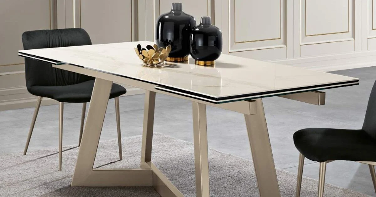Tavolo Allungabile in Vetroceramica di 3 Diverse Finiture Made in Italy - Tecna