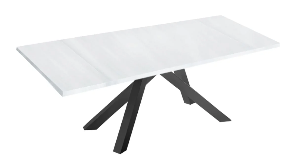 Tavolo Allungabile Moderno con Piano in Legno Laminato Made in Italy – Settimmio