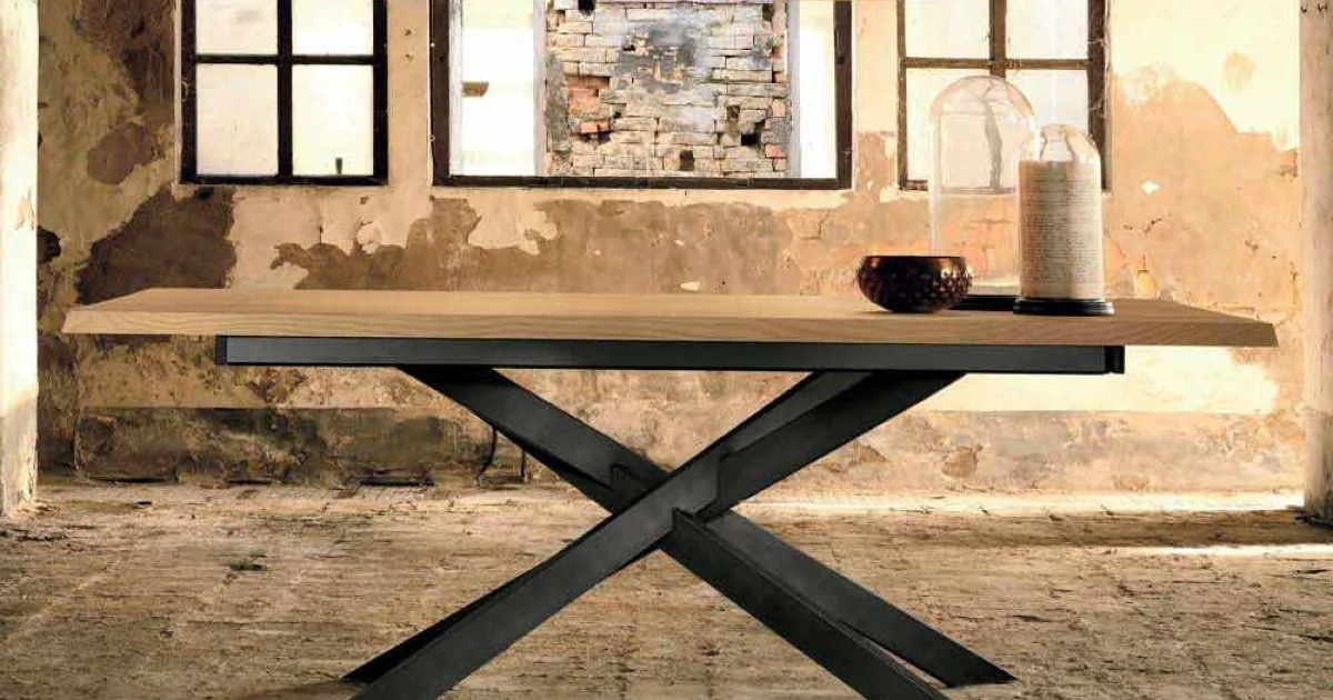 Tavolo Allungabile Moderno in Legno Rovere Made in Italy - Oncino