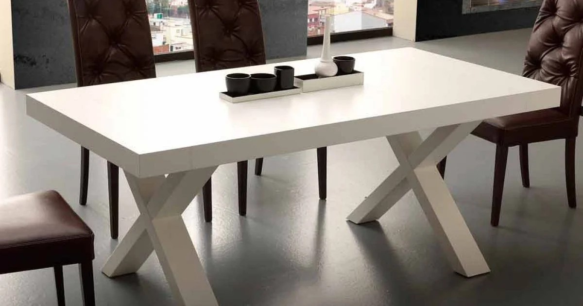 Tavolo allungabile moderno in nobilitato e Mdf Denver
