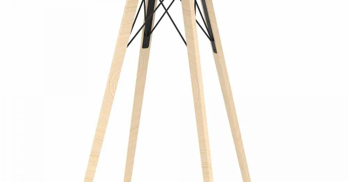 Tavolo Alto da Bar Rotondo Design in Legno e Hpl, 4 Pezzi - Faz Wood by Vondom
