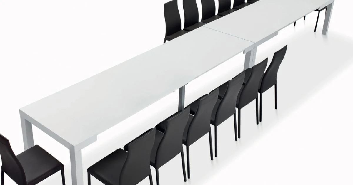 Tavolo con Allunghe Interne e Bordo Folding in Laminato Made in Italy - Gordito