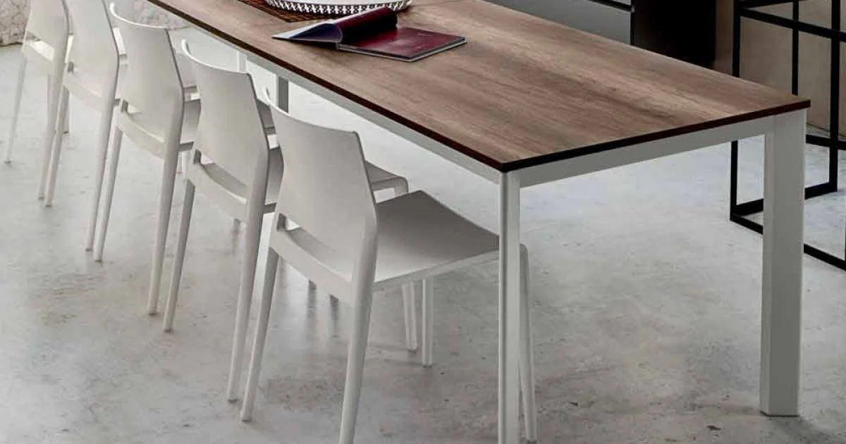 Tavolo con Piano Allungabile Fino a 334 cm Effetto Legno Made in Italy - Bavaria