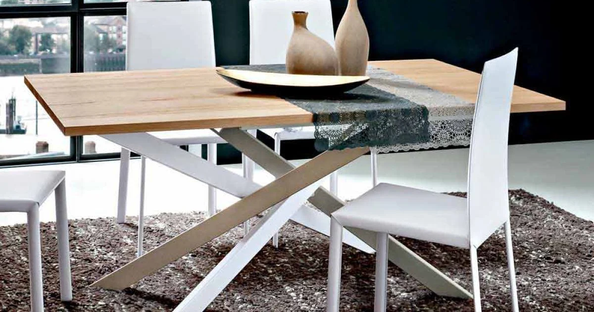 Tavolo Cucina Allungabile Fino a 280 cm in Legno Realizzato in Italia - Carlino