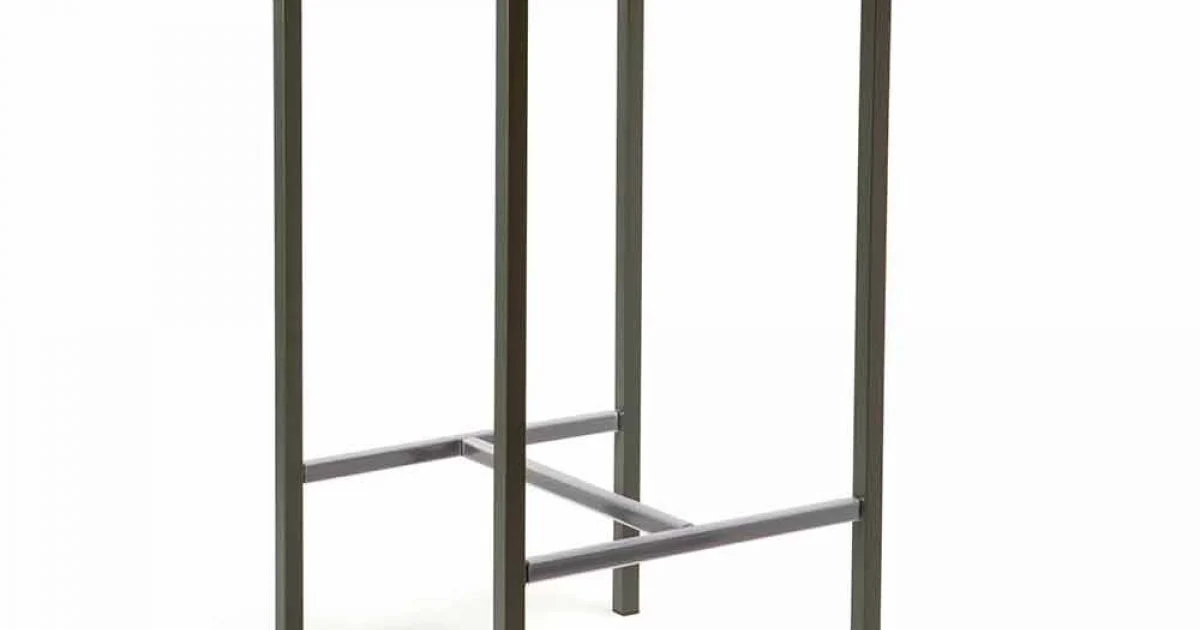 Tavolo da Bar Quadrato in Metallo Verniciato da Esterno Made in Italy - Fada