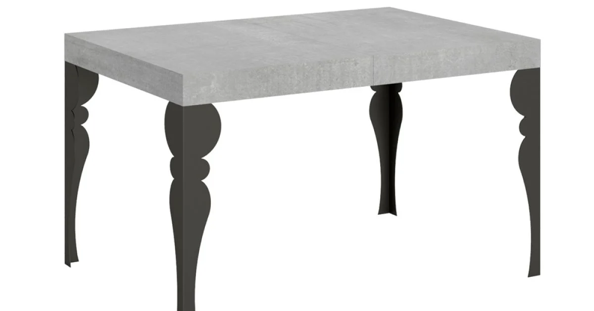Tavolo da Cucina Allungabile in Legno e Ferro Antracite Made in Italy – Sassone