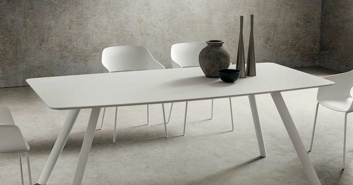 Tavolo da Cucina con Piano a Botte in Fenix Made in Italy, di Lusso - Lingotto