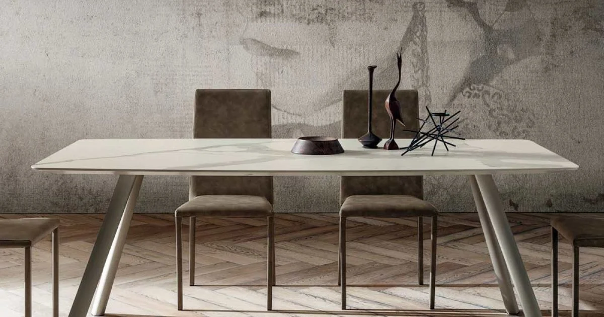 Tavolo da Cucina con Piano in Laminam Made in Italy, di Alta Qualità - Lingotto