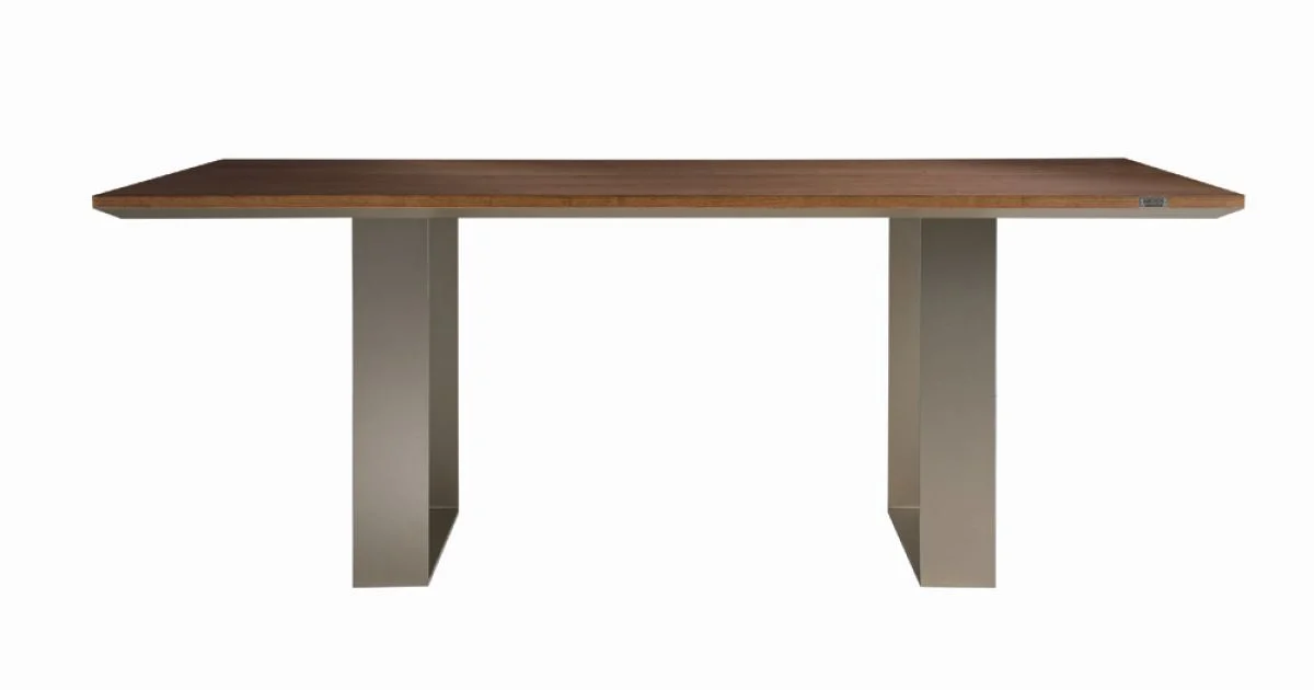 Tavolo da Cucina in Legno Massello e Gambe in Ferro Made in Italy - Pegasus
