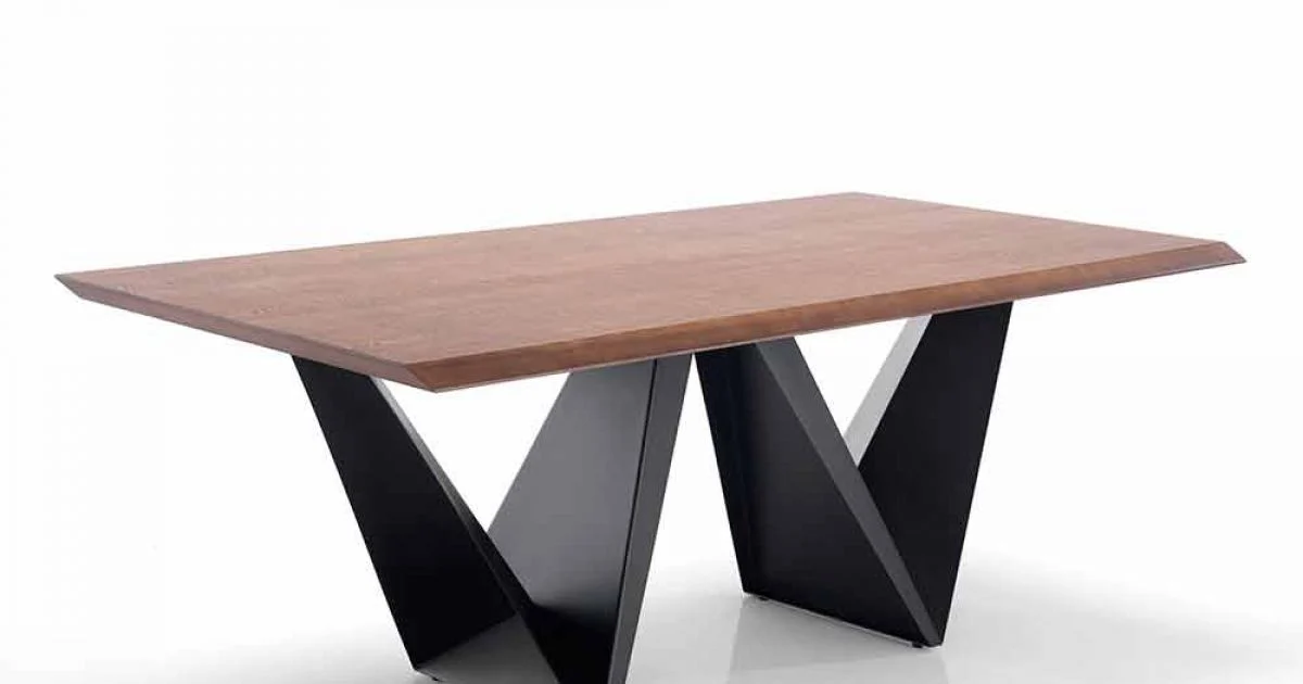 Tavolo da Cucina in Mdf e Metallo di Design Moderno - Helene