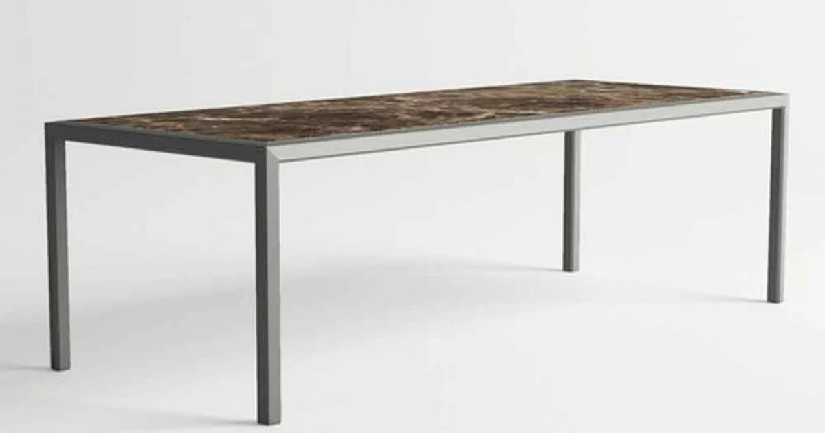 Tavolo da Esterno in Alluminio di Design Moderno per Giardino - Mississippi2