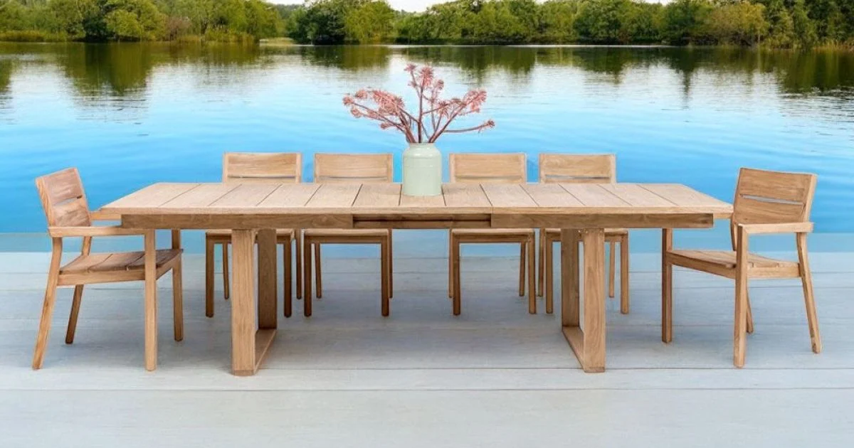 Tavolo da Esterno in Legno Teak Allungabile a 270 cm - Marie