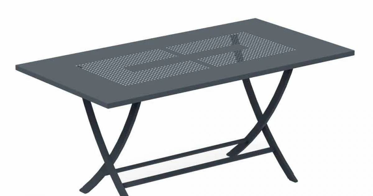 Tavolo da Esterno Pieghevole in Metallo Verniciato Moderno Made in Italy - Doria