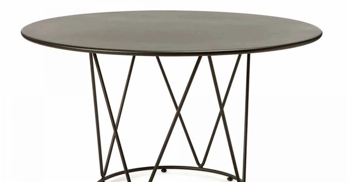 Tavolo da Esterno Rotondo Moderno in Metallo Verniciato Made in Italy - Ibra
