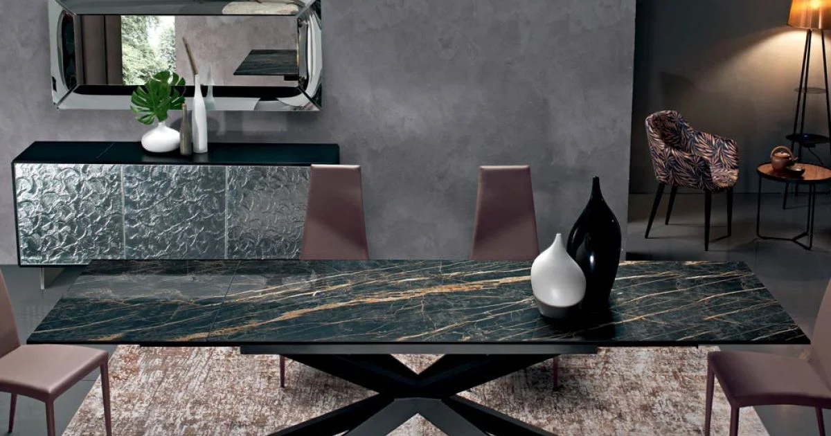 Tavolo da Pranzo Allungabile a 278 cm in Ceramica Made in Italy - Grotta