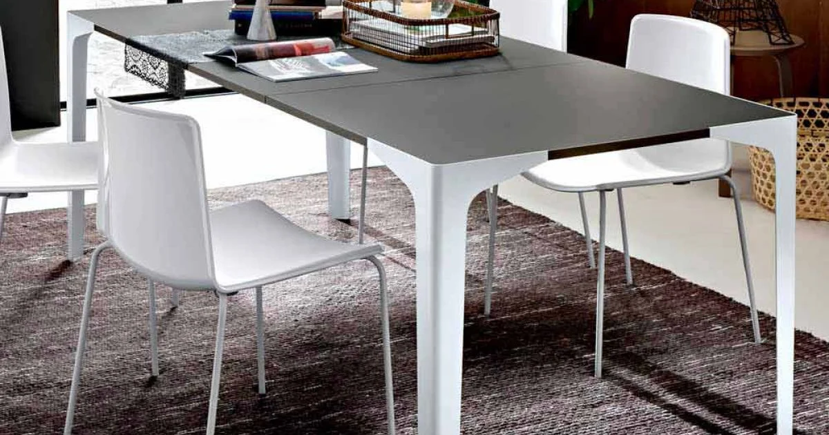 Tavolo da Pranzo Allungabile Fino a 222 cm in Fenix Made in Italy - Vulcano