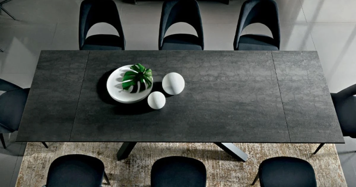 Tavolo da Pranzo Allungabile Fino a 278 cm in Laminam Made in Italy - Settimmio