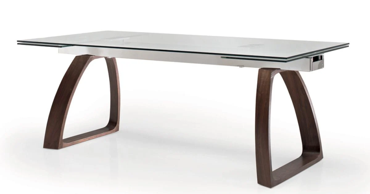 Tavolo da Pranzo Allungabile Fino a 280 cm in Vetro Made in Italy - Antimo