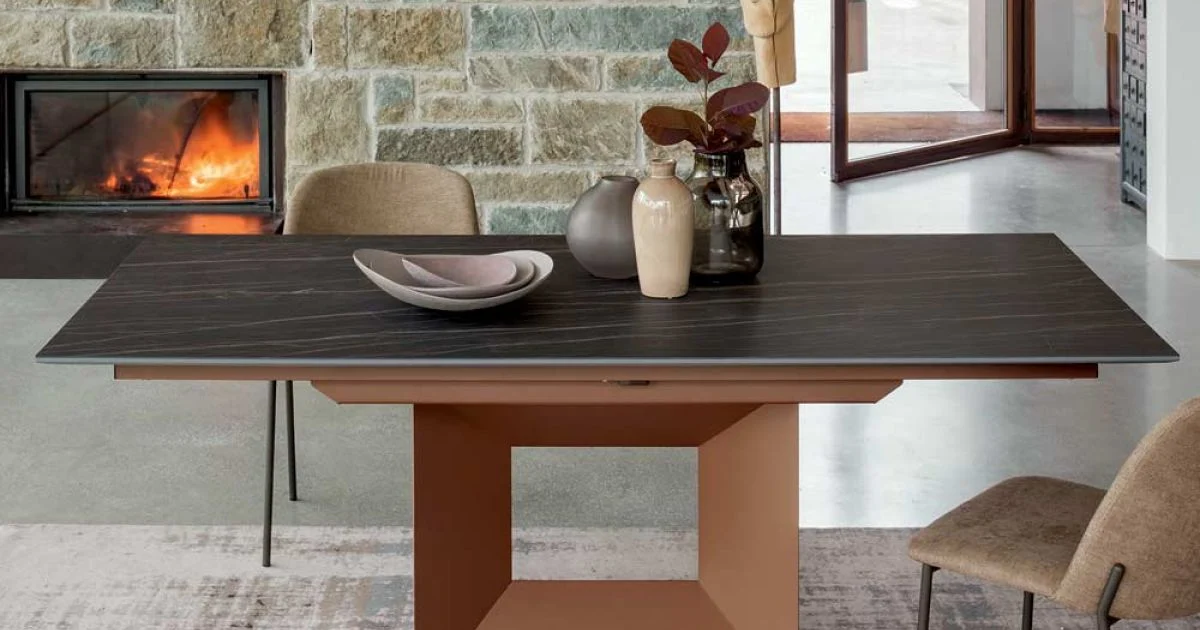 Tavolo da Pranzo Allungabile fino a 280 o 298 cm Ceramica Metallo - Revia