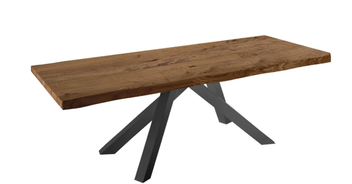 Tavolo da Pranzo Allungabile fino a 300 cm in Legno Impiallacciato – Settimmio