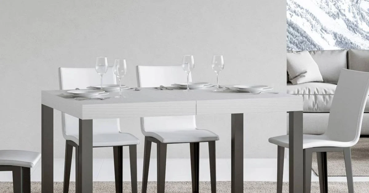 Tavolo da Pranzo Allungabile Fino a 440 cm in Legno e Ferro Made in Italy - Foxy