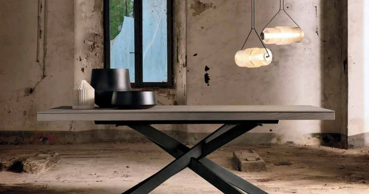 Tavolo Allungabile di Design in Legno Rovere 14 Posti - Oncino