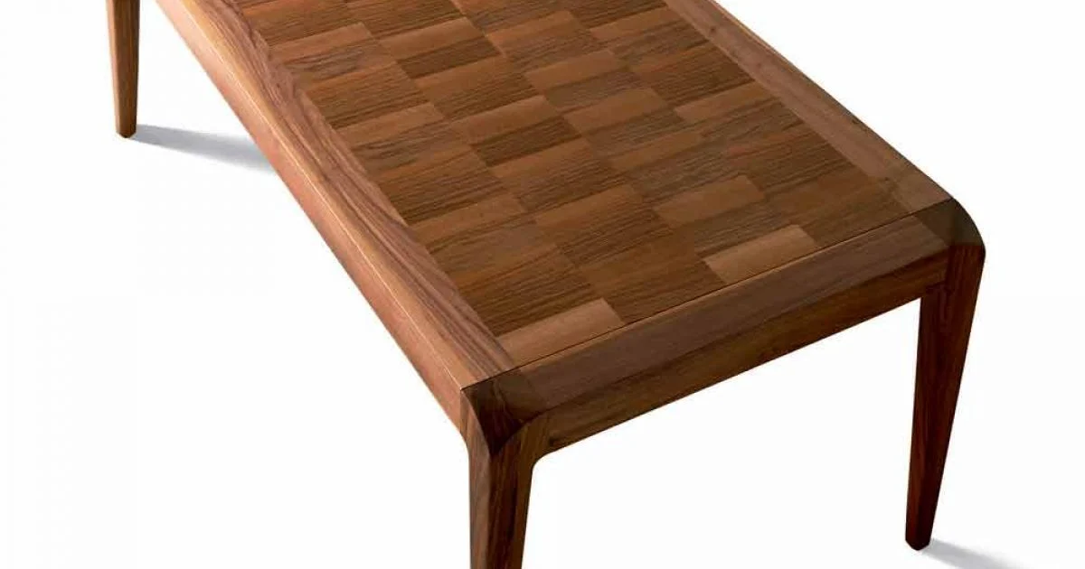 Tavolo allungabile noce naturale design moderno, Sanni
