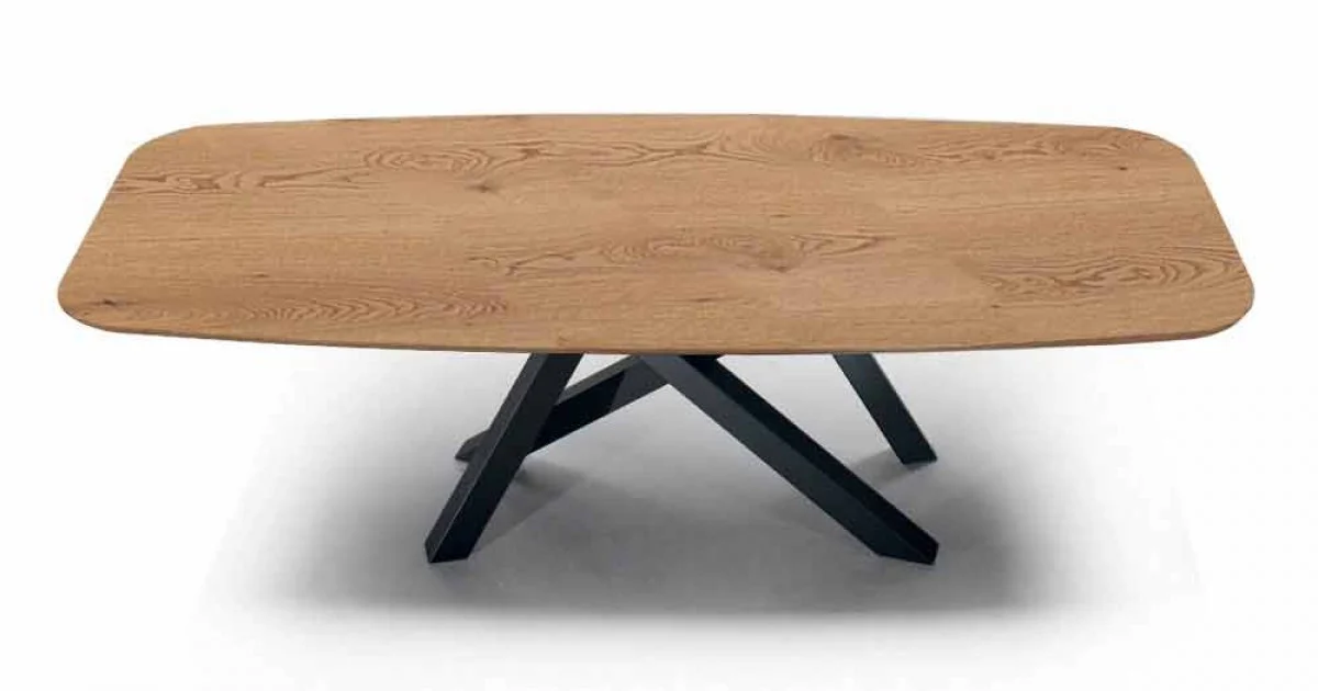 Tavolo da Pranzo con Piano a Botte in Laminato HPL Made in Italy - Settimmio