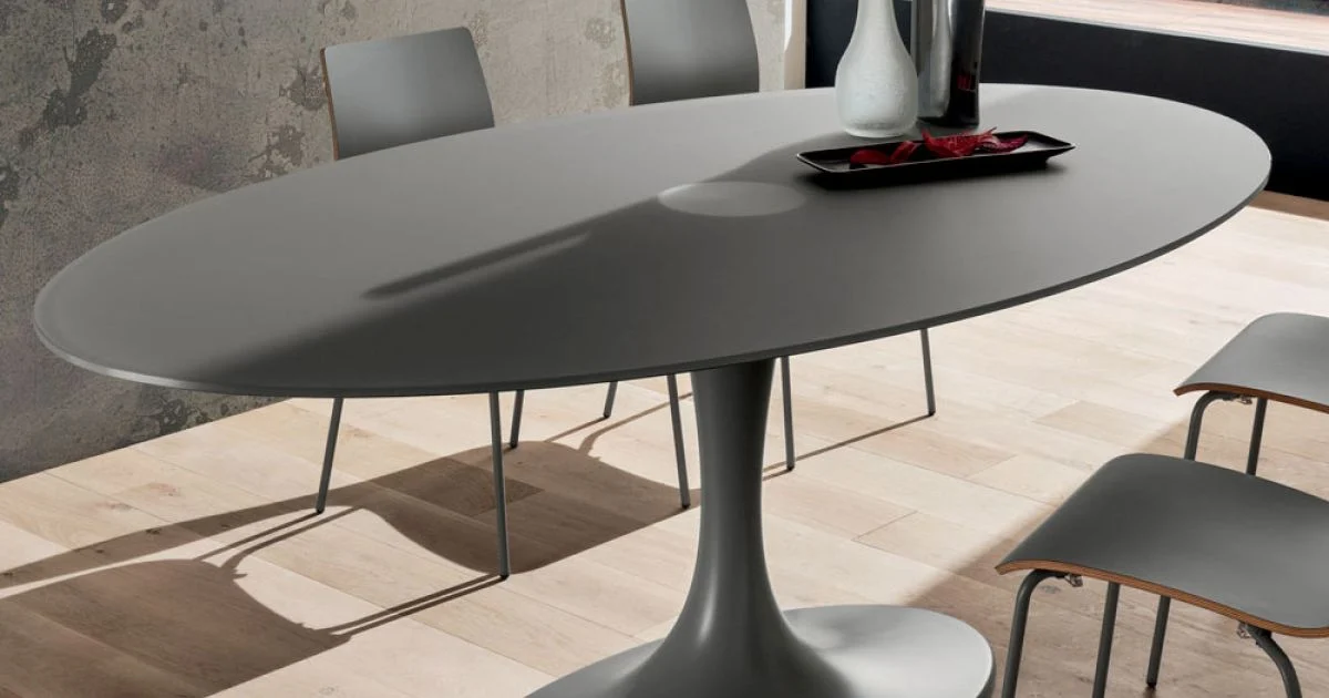 Tavolo da Pranzo con Piano in Vetro Laccato Made in Italy, di Qualità - Brontolo