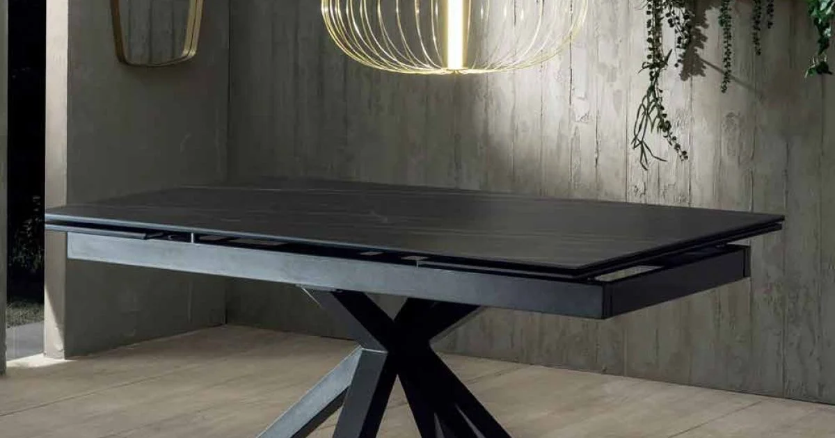 Tavolo da Pranzo Design con Piano in Ceramica Allungabile Fino a 240 cm - Ultron