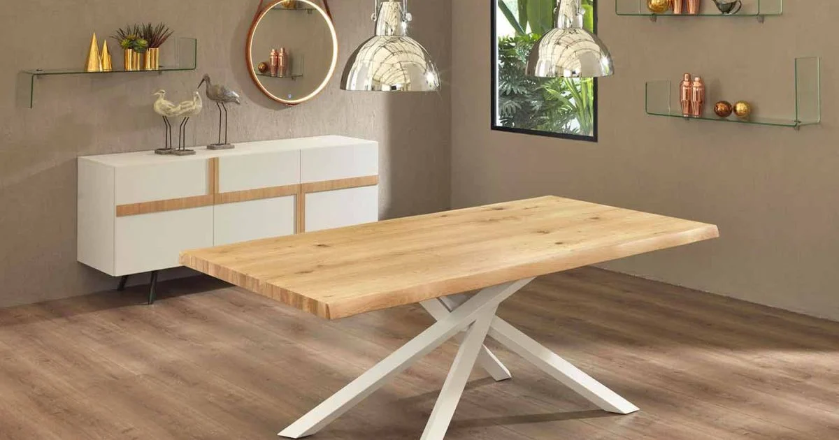 Tavolo da Pranzo di Design in Legno e Metallo Made in Italy - Skipper