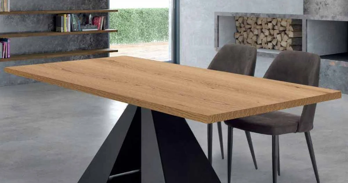 Tavolo da Pranzo in Laminato HPL e Acciaio Made in Italy Alta Qualità - Dalmata