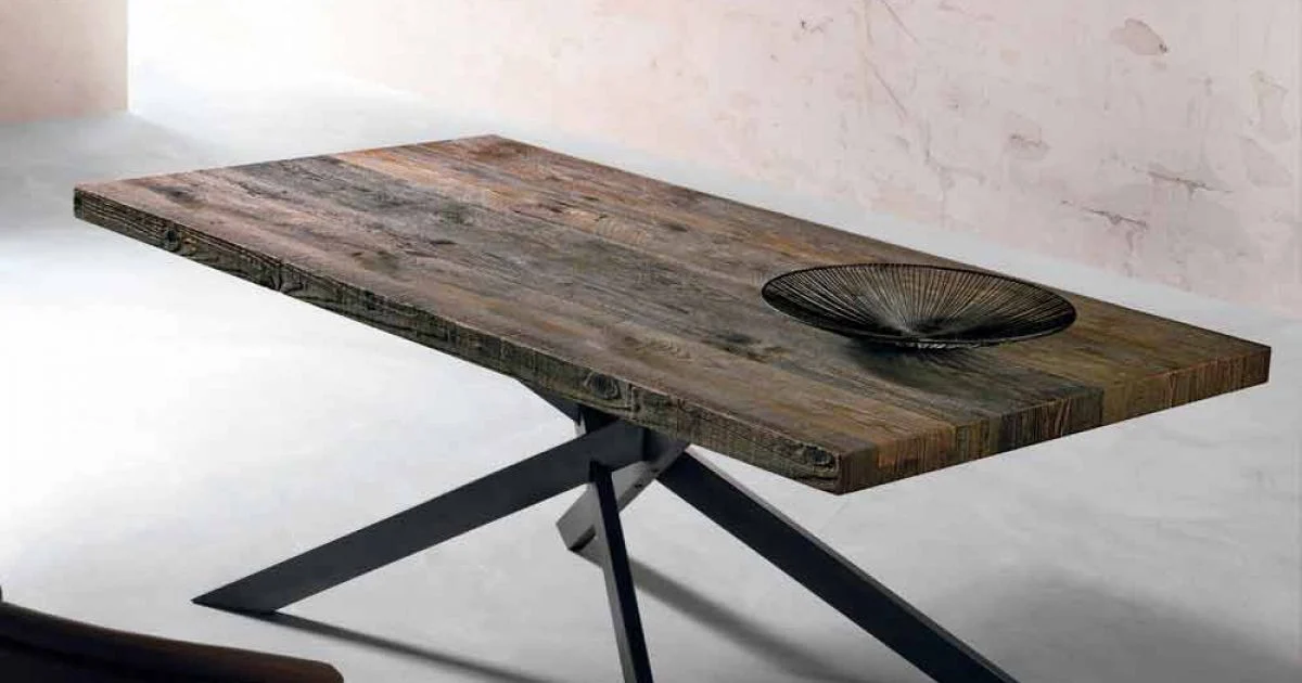 Tavolo Da Pranzo in Legno Massello Made in Italy - Oncino