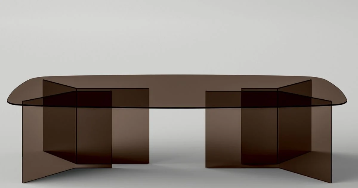 Tavolo da Pranzo in Vetro con Piano Rettangolare Made in Italy - Charles