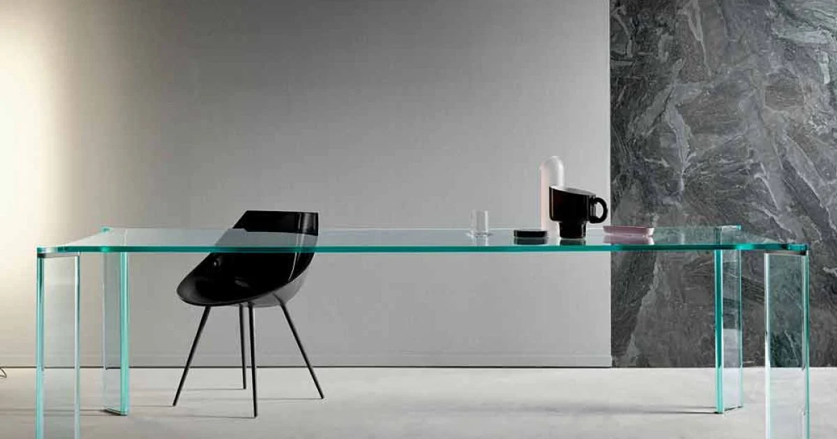 Tavolo da Pranzo in Vetro Extrachiaro Design di Lusso 4 Dimensioni - Kuduro
