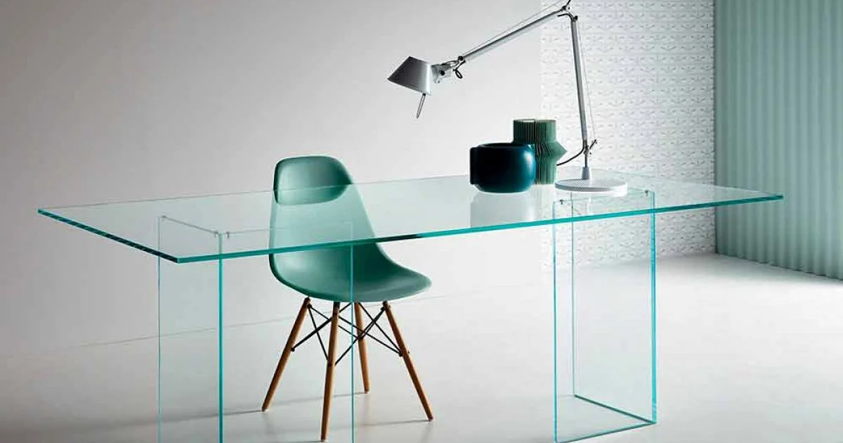 Tavolo da Pranzo in Vetro Extrachiaro di Design, Lusso Made in Italy - Pollinare