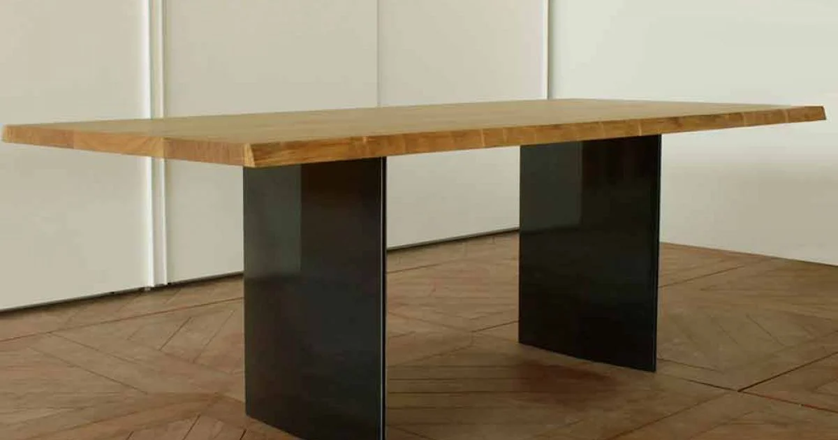 Tavolo da pranzo moderno in legno rovere made in Italy 200x100cm Paul