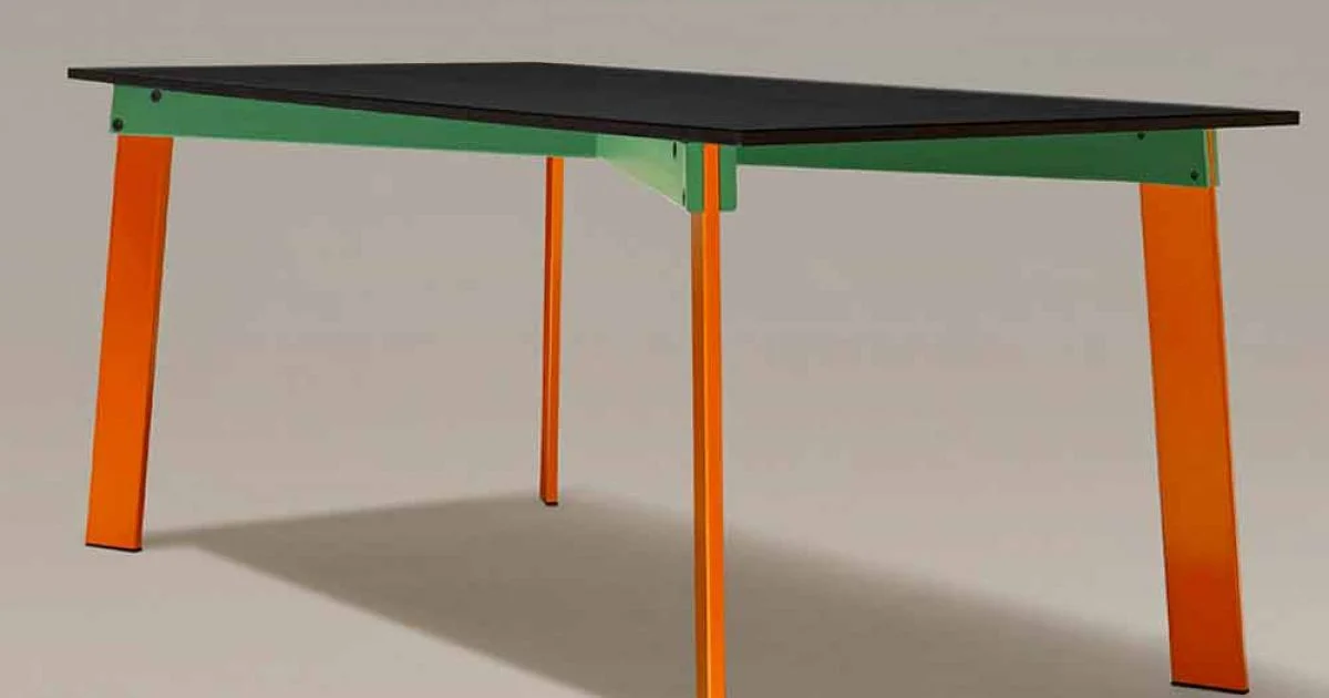Tavolo da Pranzo Moderno Piano in Legno e Base Acciaio Made in Italy - Aronte