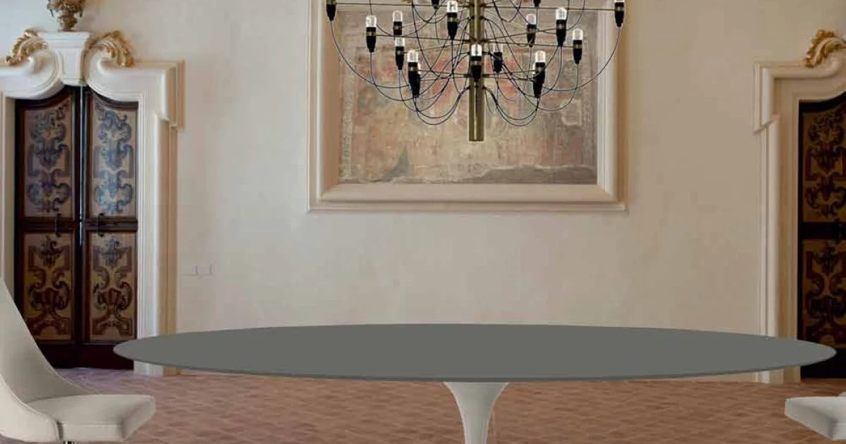 Tavolo da Pranzo Ovale con Piano in Fenix Made in Italy di Lusso - Dollars
