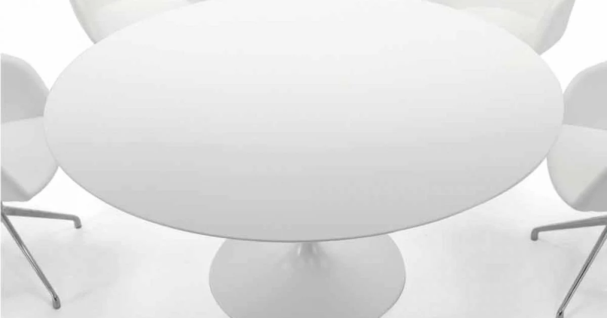 Tavolo da Pranzo Rotondo con Piano in Laminato Made in Italy – Dollars