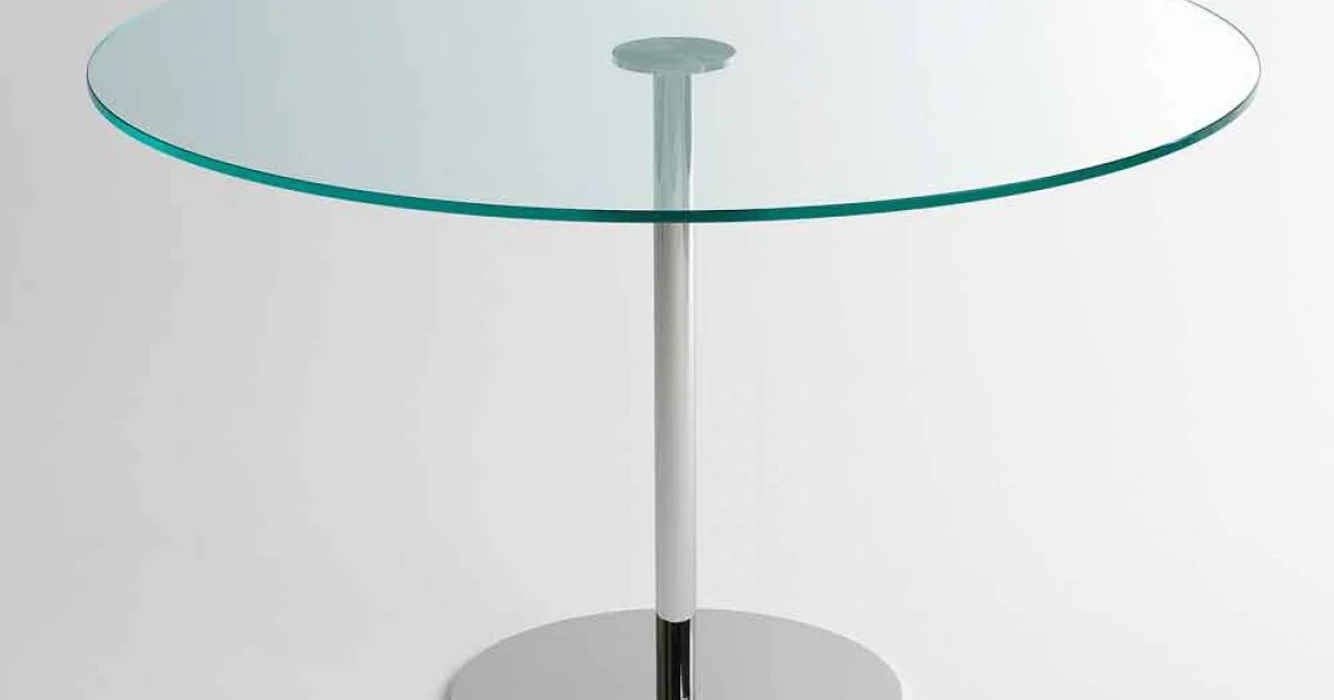 Tavolo da Pranzo Rotondo con Piano in Vetro Extrachiaro Made in Italy – Dolce