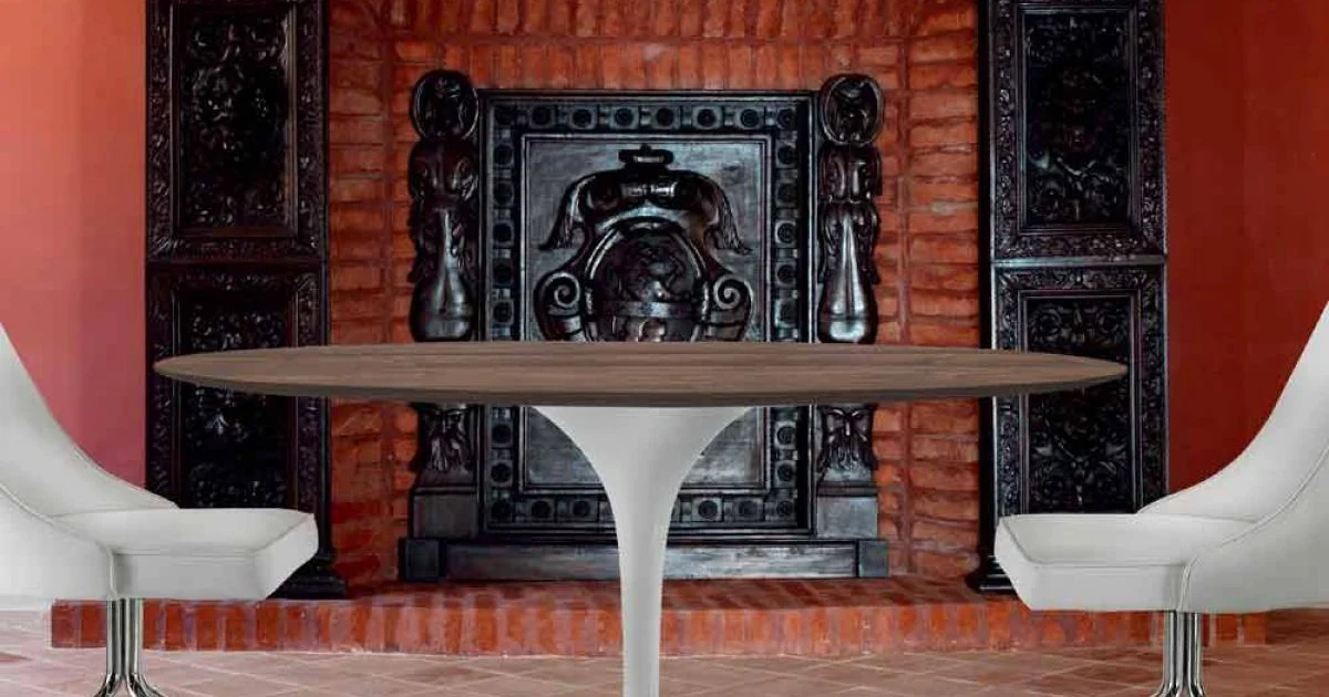 Tavolo da Pranzo Rotondo in Laminato HPL e Alluminio Made in Italy - Dollars