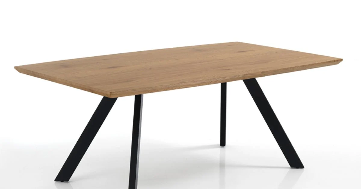 Tavolo da Salotto con Gambe in Acciaio e Piano in MDF - Terullio