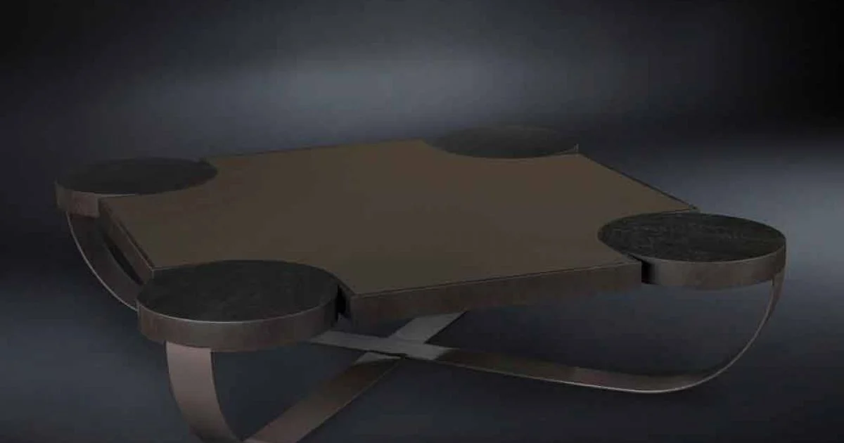 Tavolo da salotto di design in rovere moka Drummond