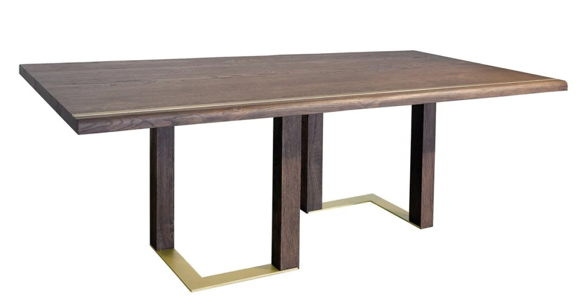 Tavolo da Soggiorno con Struttura in Legno di Rovere Nodato Made in Italy - Giusy